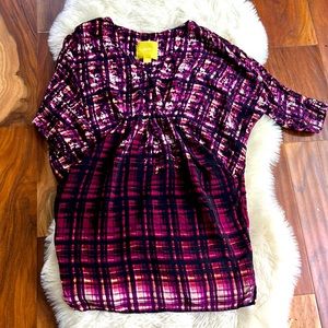 Anthropologie plaid print mini dress by Maeve